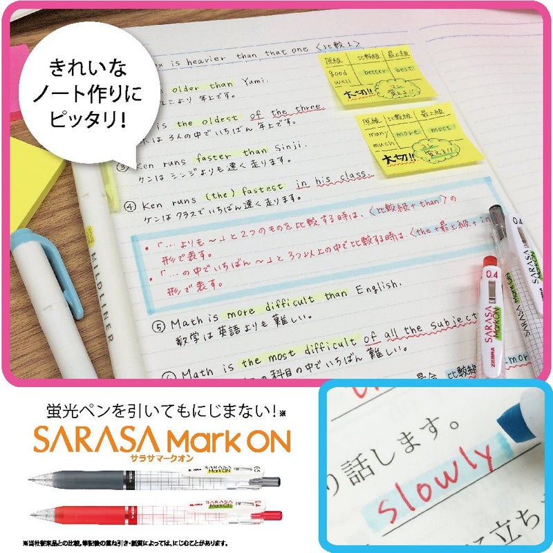 Zebra Pen قلم حبر جل زيبرا سارس ماركون B-JJS77-BL، 0.4، أزرق، 10 قطع - Image 4